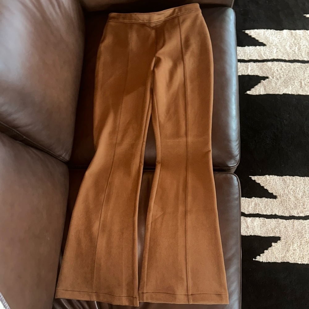 Spanx Faux Suede Flare Pants